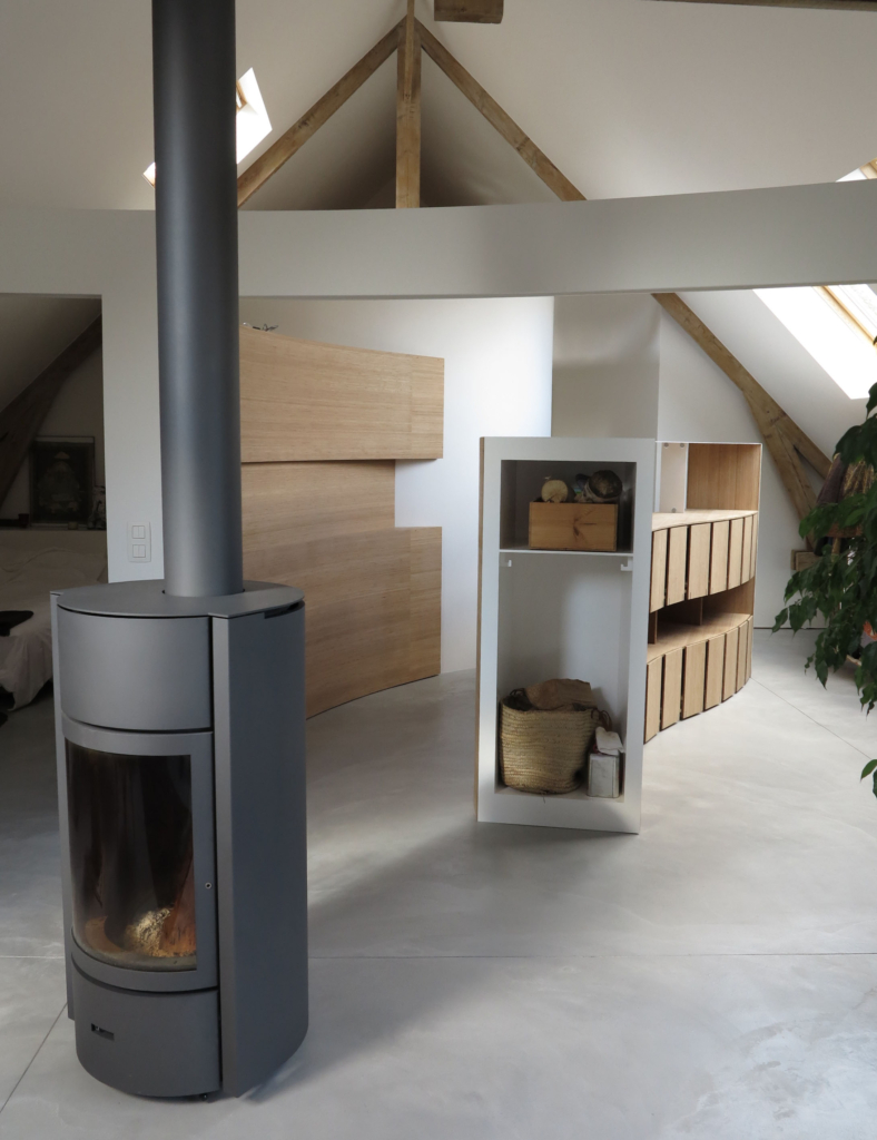 Meuble sur-mesure courbe