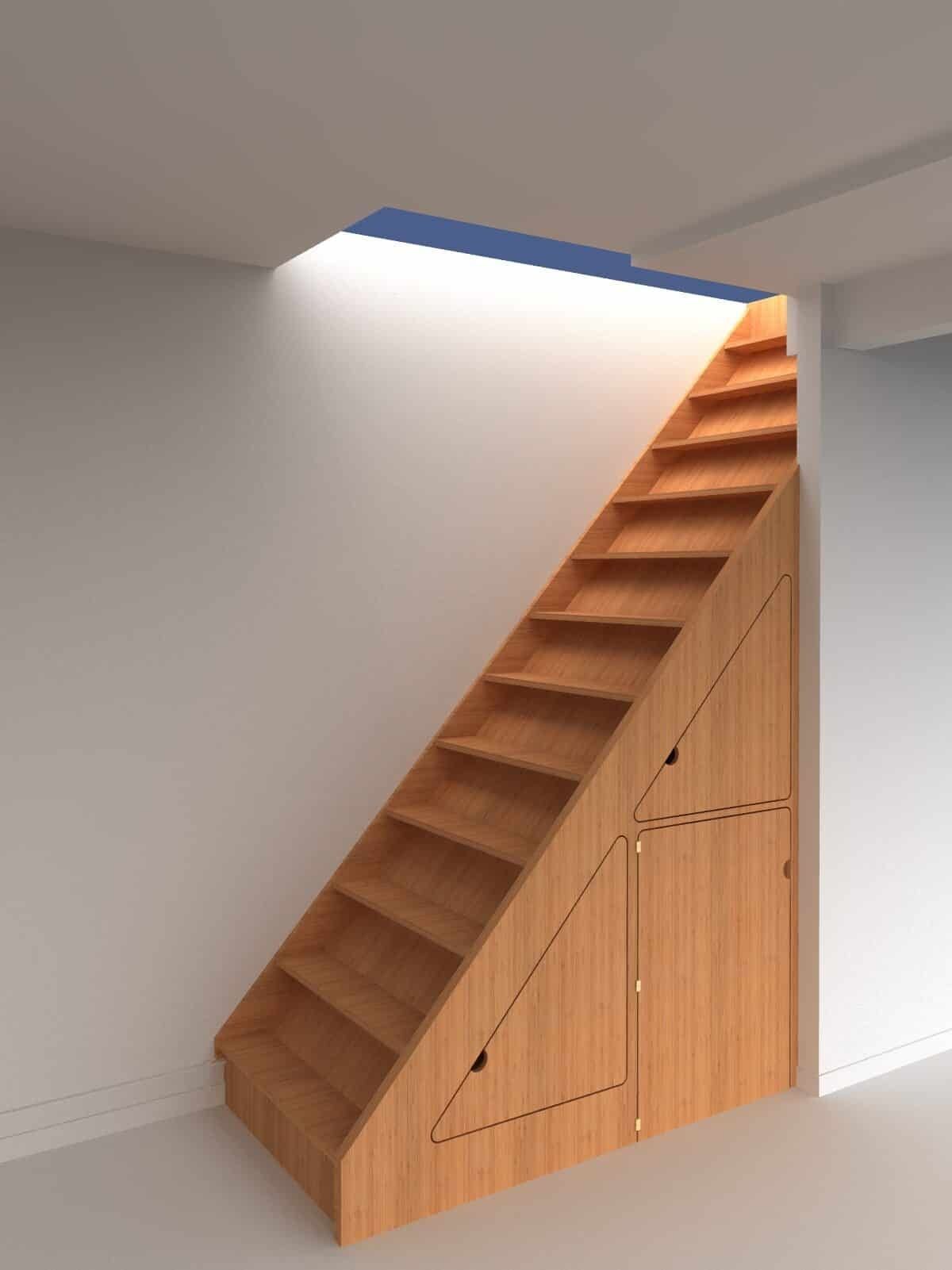 Escalier sur-mesure avec rangements