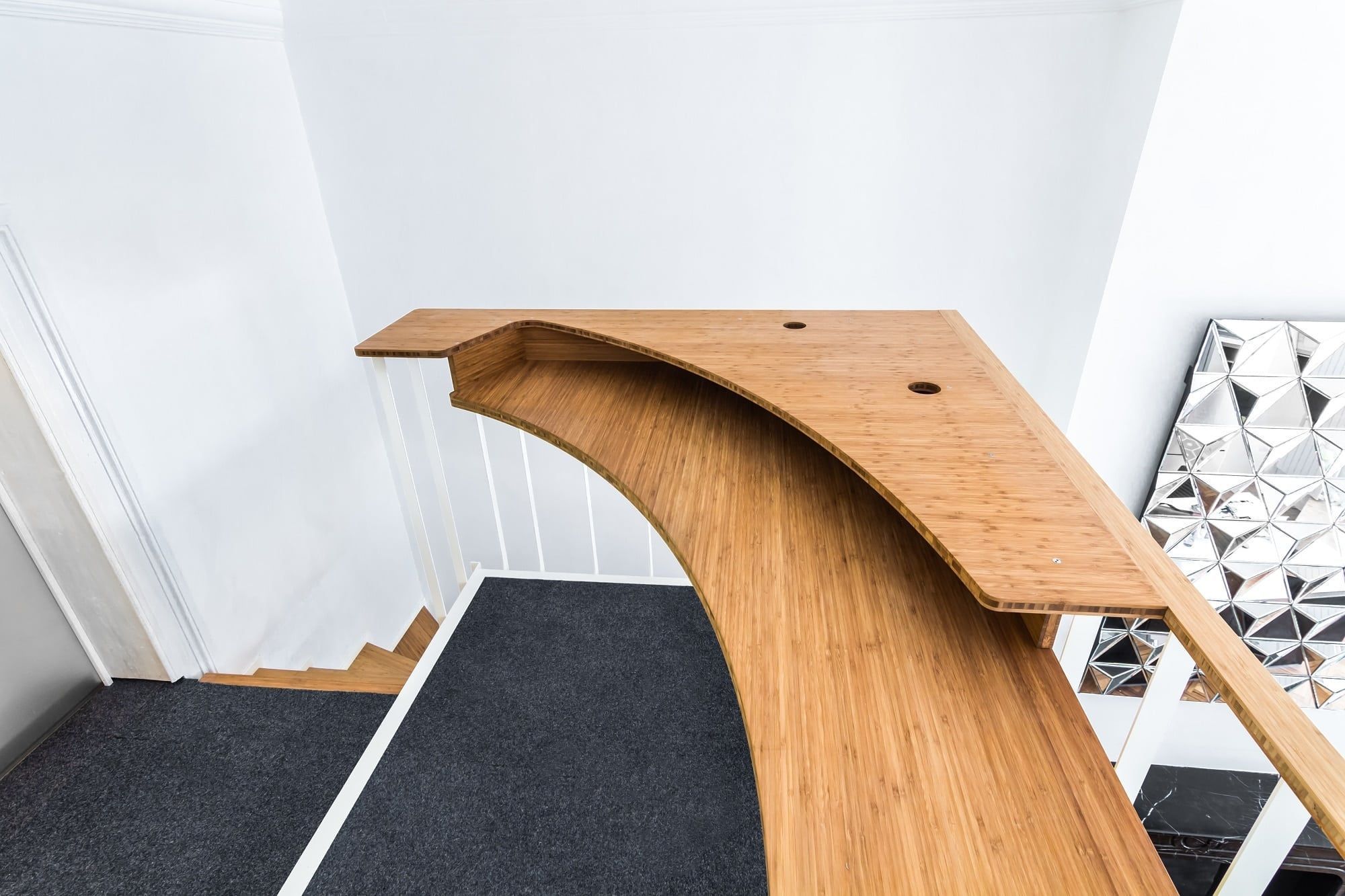 Escalier Up avec rambarde et bureau sur-mesure