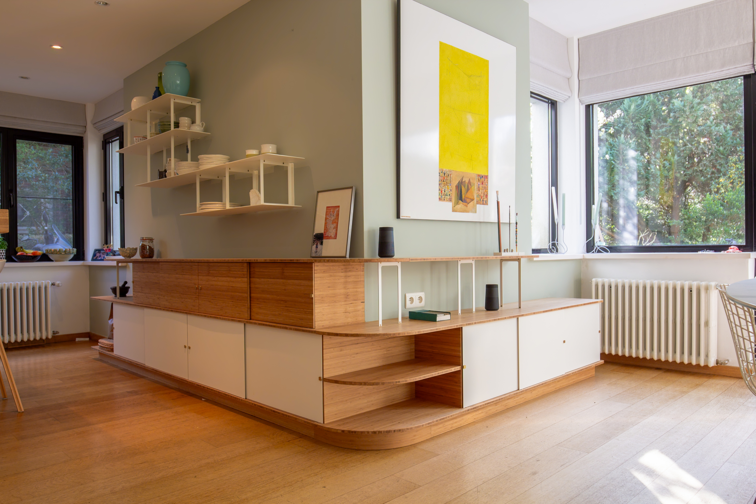 Buffet sur-mesure en coin 