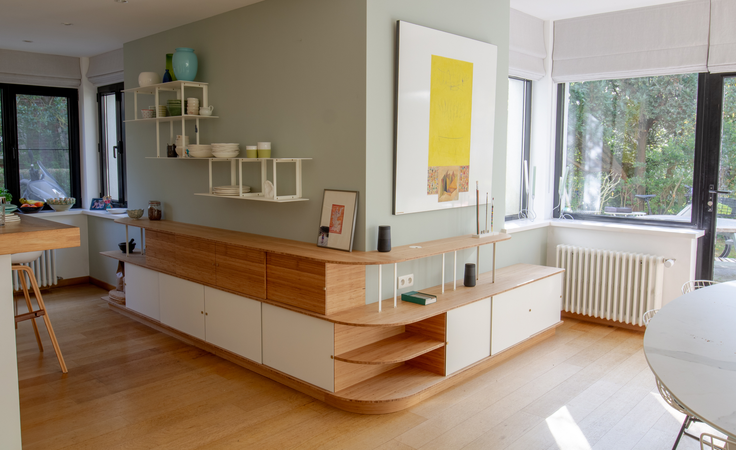 Custom corner buffet