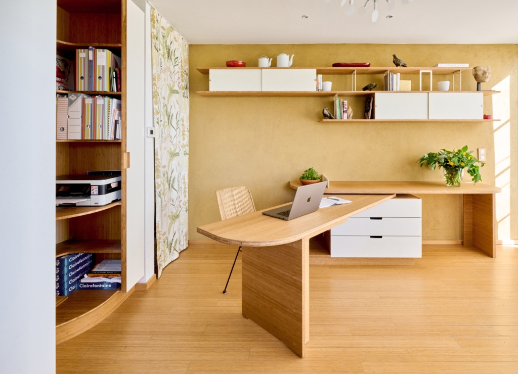Bureau et bibliothèque sur-mesure