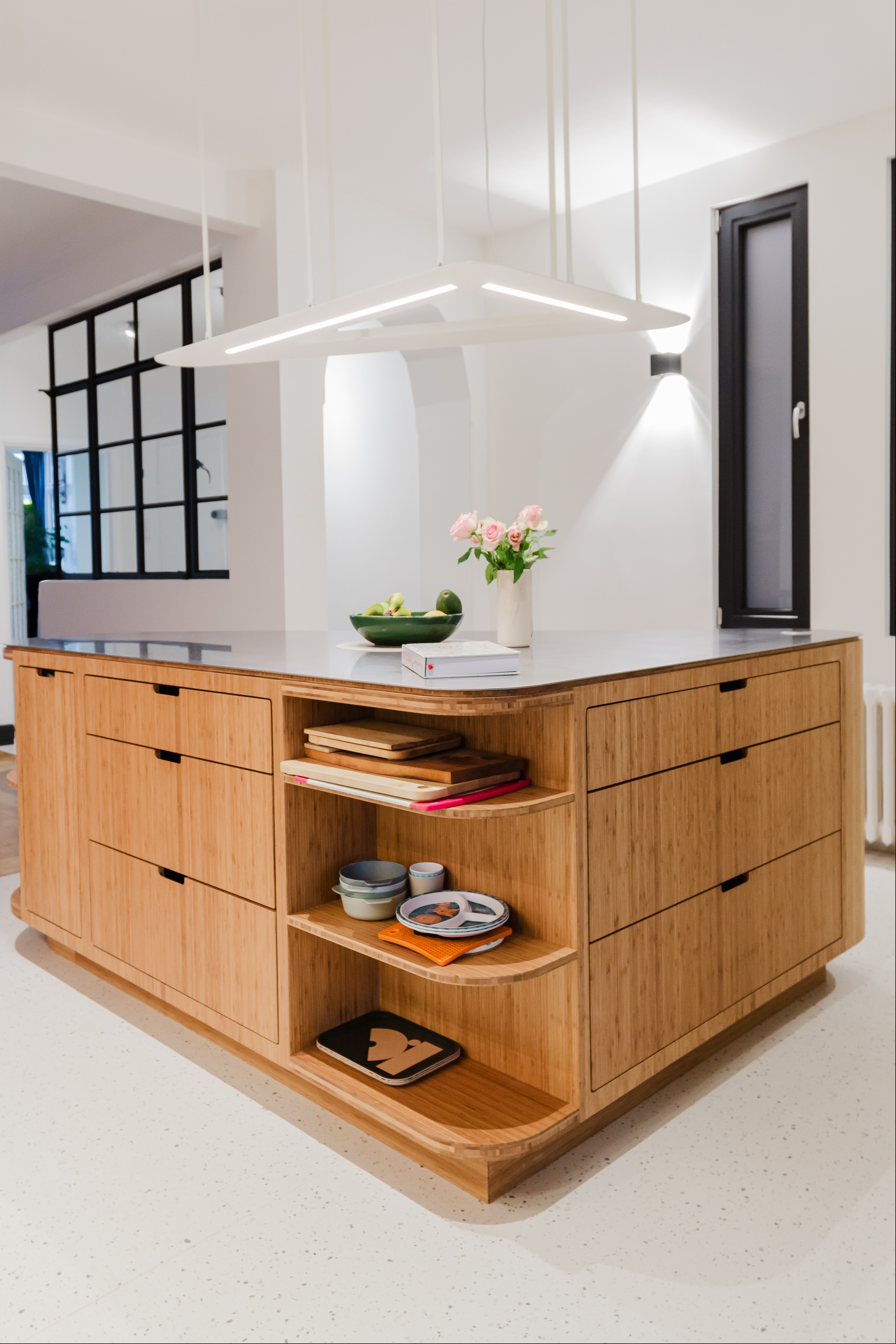 Cuisine sur mesure - îlot central