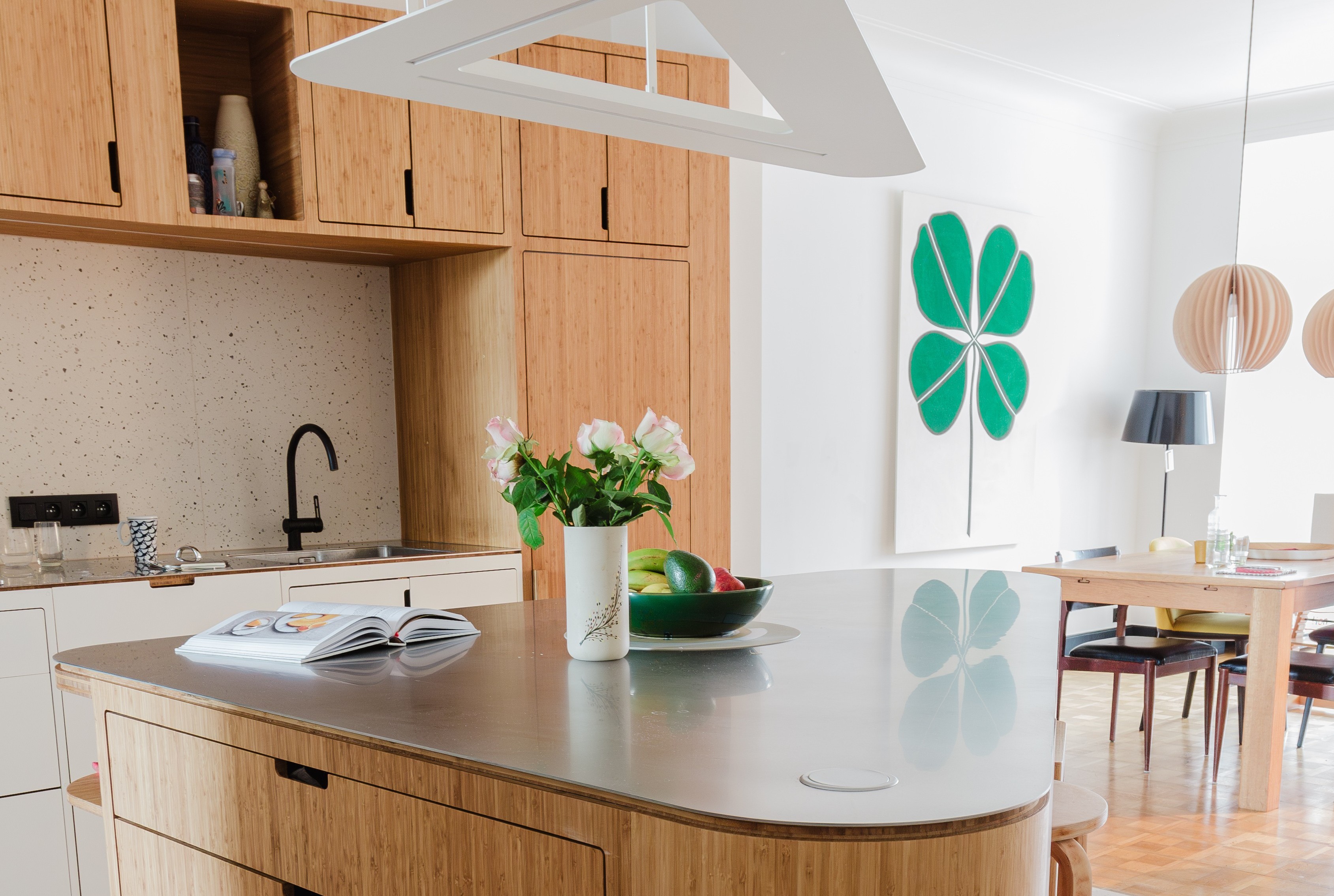 Cuisine sur mesure avec îlot central